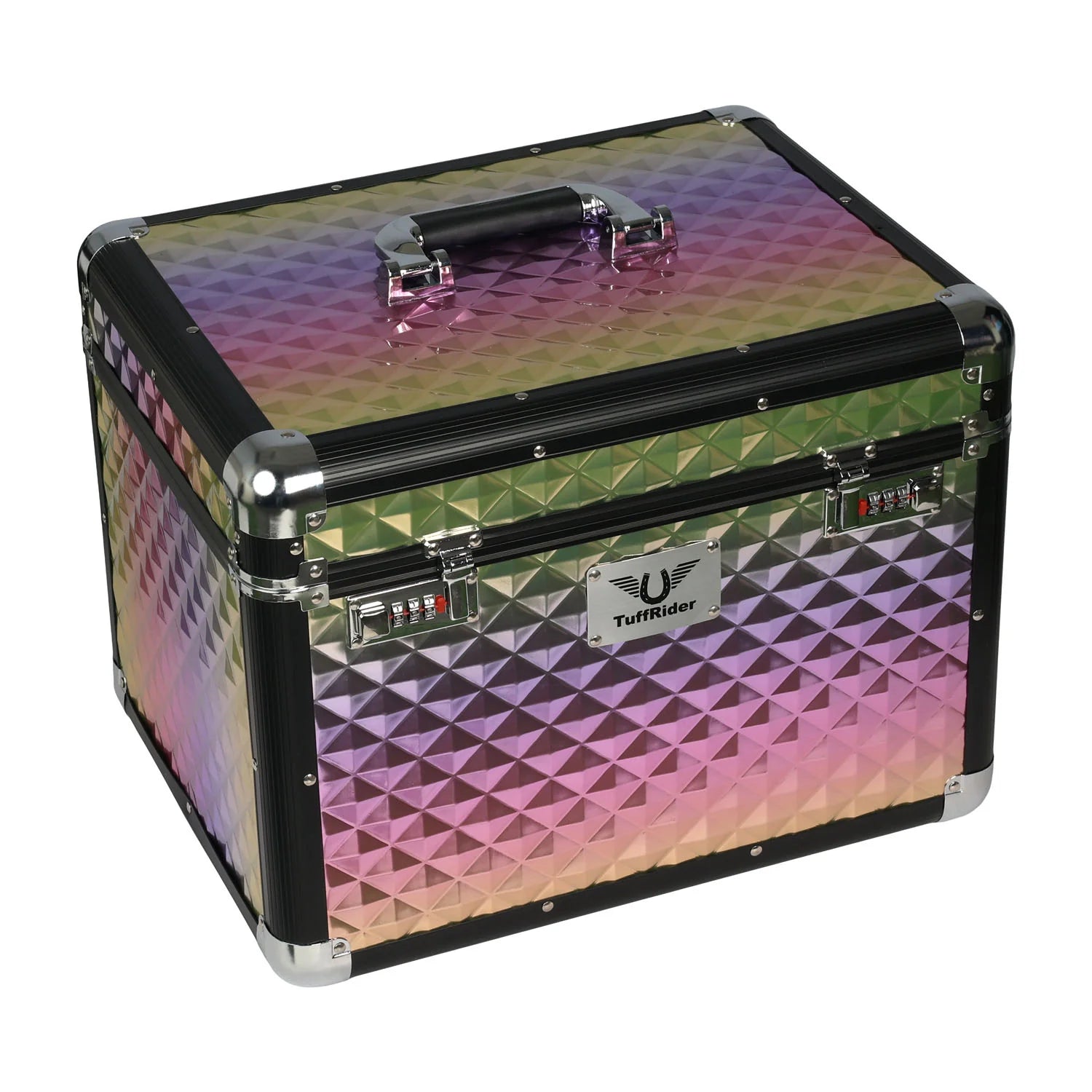 TuffRider Aluminum Diamond Grooming Box Gold/Purple
