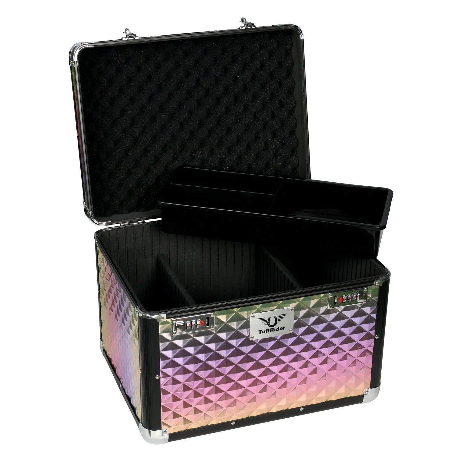 TuffRider Aluminum Diamond Grooming Box Gold/Purple