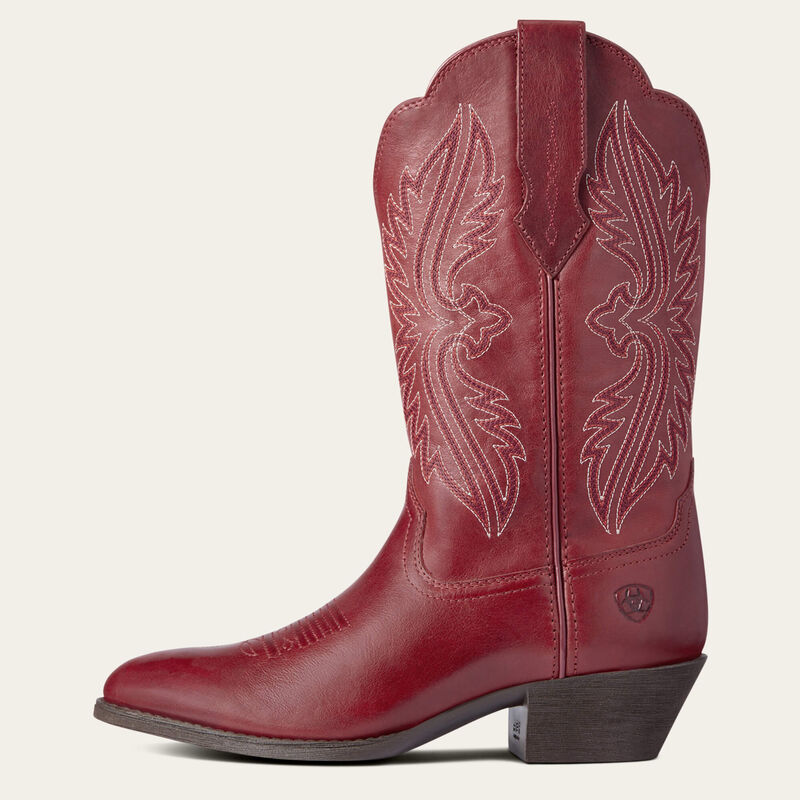 Ariat Womens Heritage R Toe StretchFit Western Boot Rosy Red
