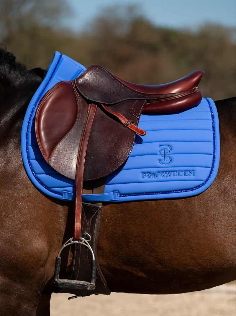 PS of Sweden Stripe Jump Saddle Pad - Blue Violet