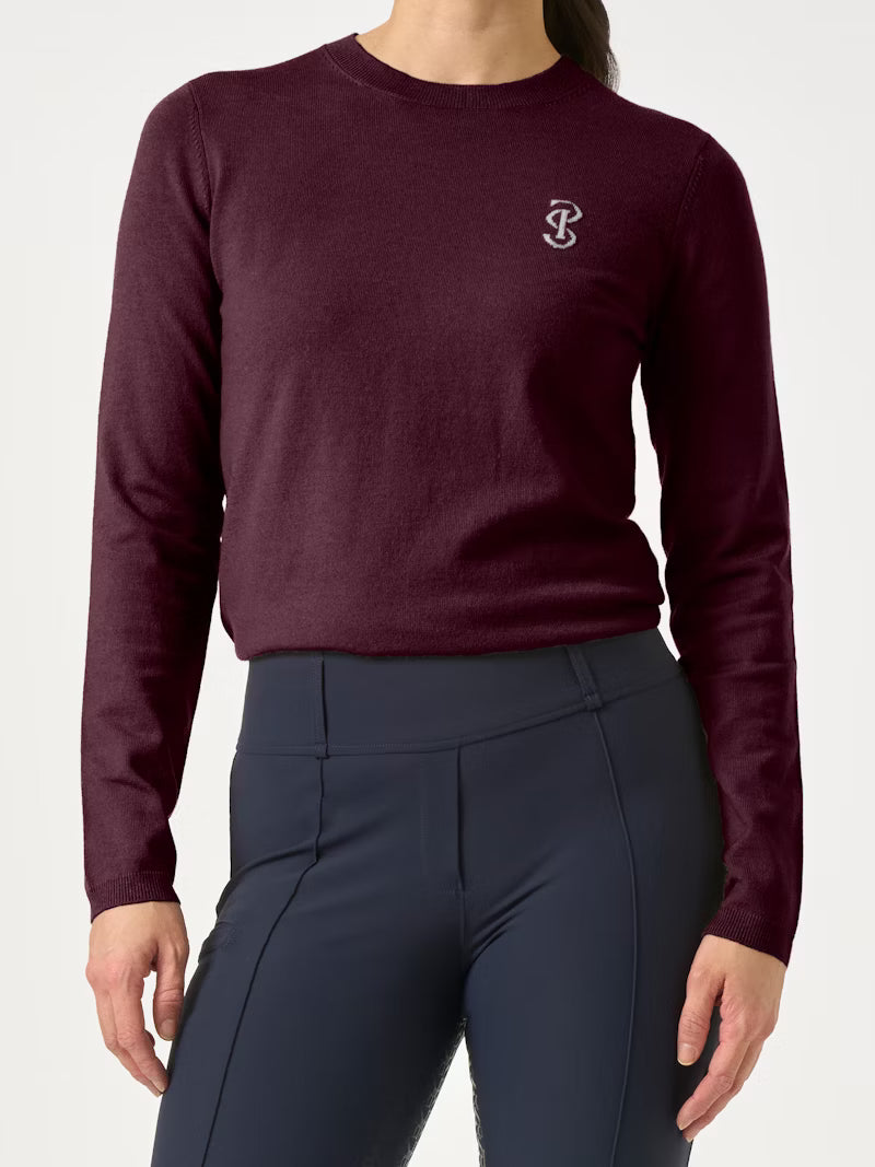 PS of Sweden Logo Knit Sweater Plum