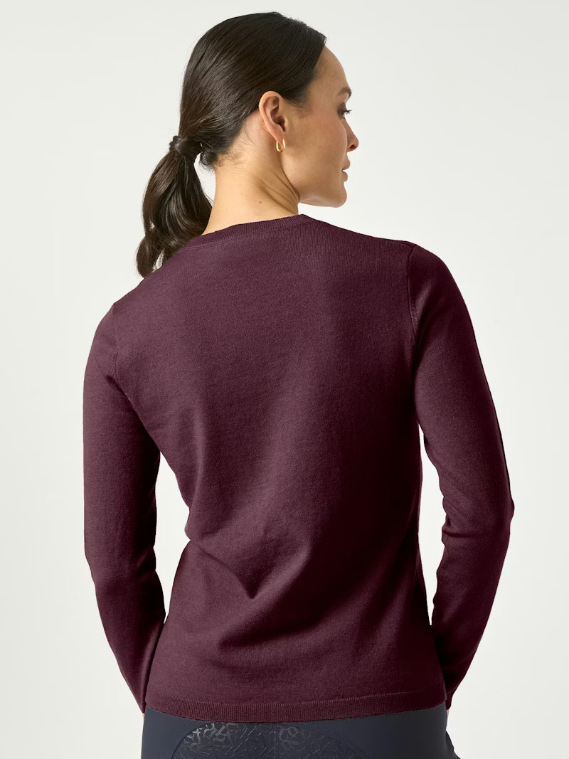 PS of Sweden Logo Knit Sweater Plum