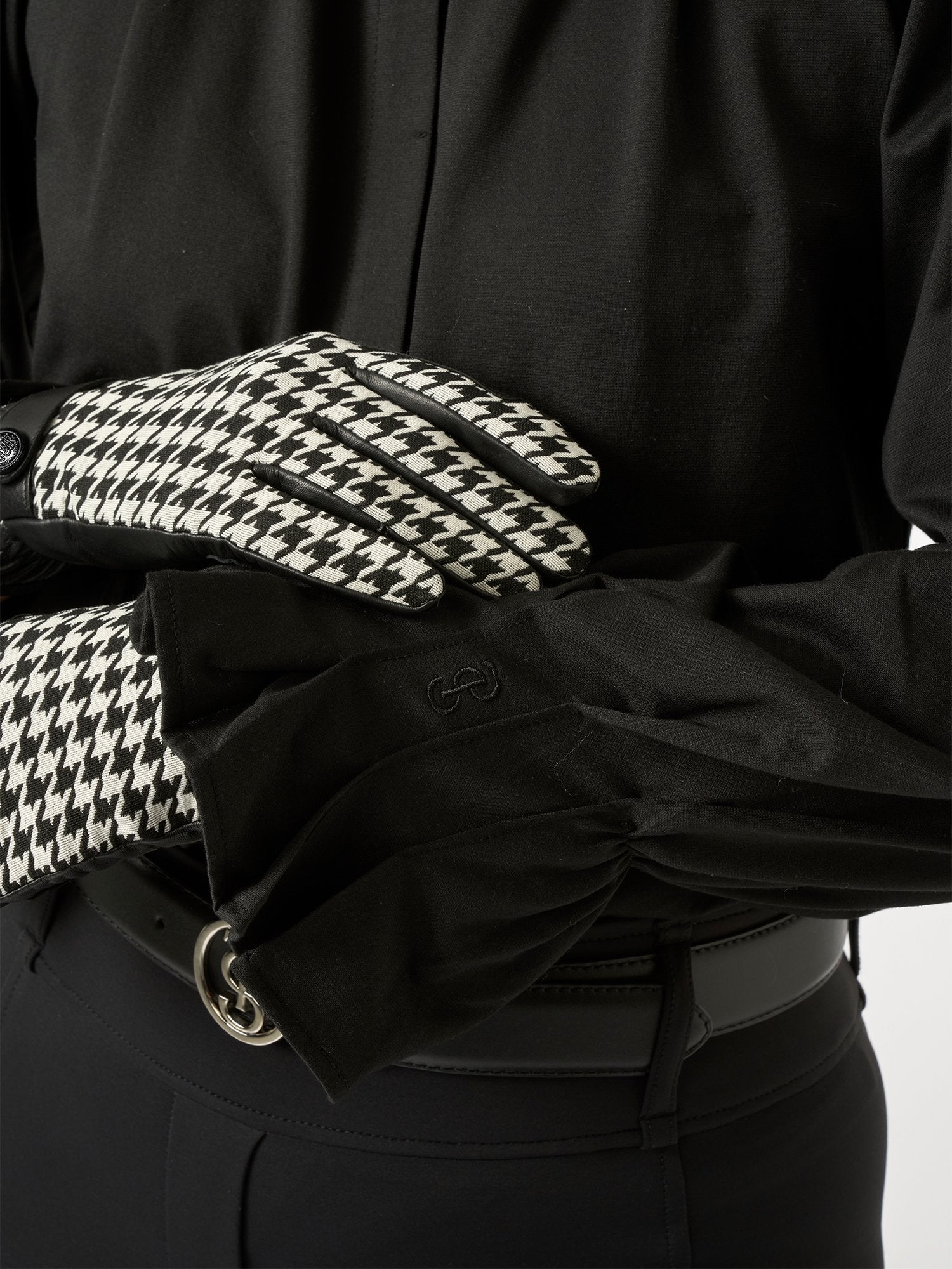 Ps Of Sweden Hannah Houndstooth Riding Gloves
