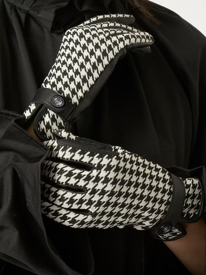 Ps Of Sweden Hannah Houndstooth Riding Gloves
