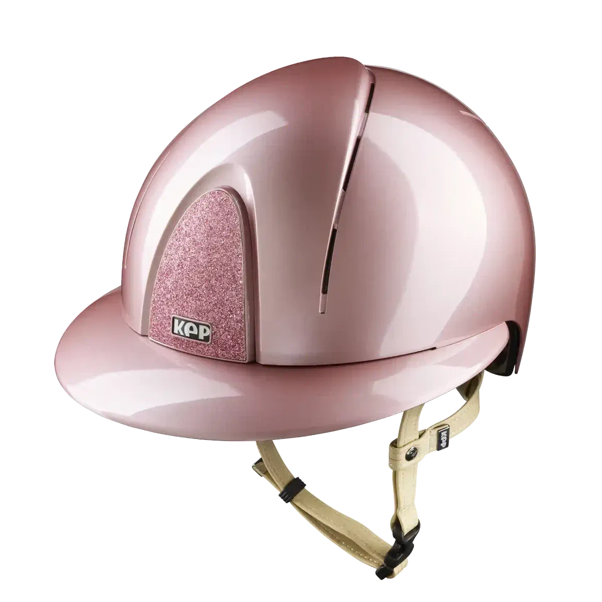Kep Smart Nova Riding Helmet Star Pink - Polish Pink - Cream Strap - Polo Peak