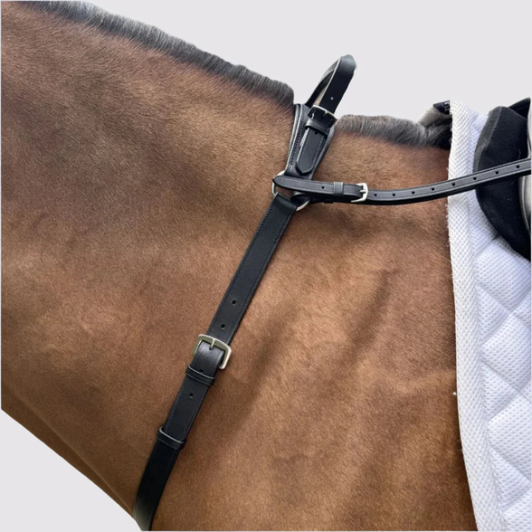 Correct Connect 3-Point Breastplate with Double Neck Strap - Black