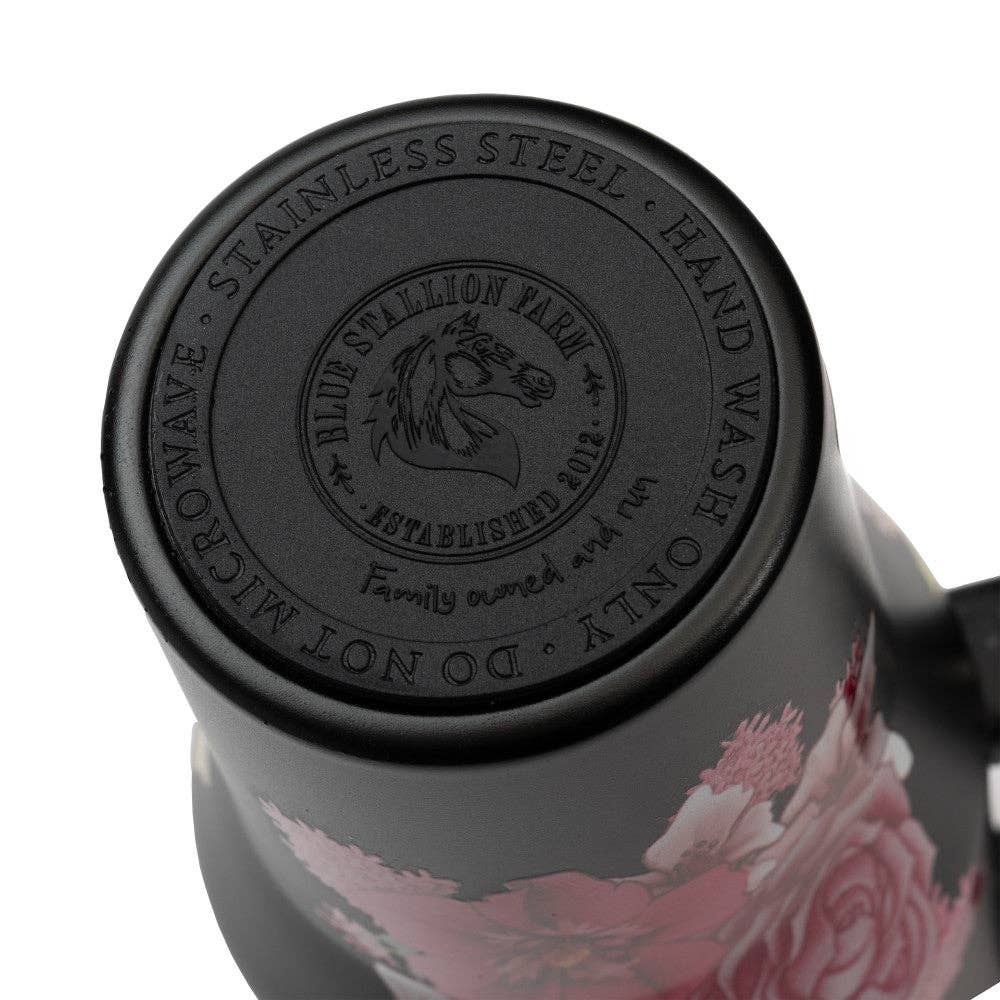 Black Floral Bouquet Tumbler 40oz