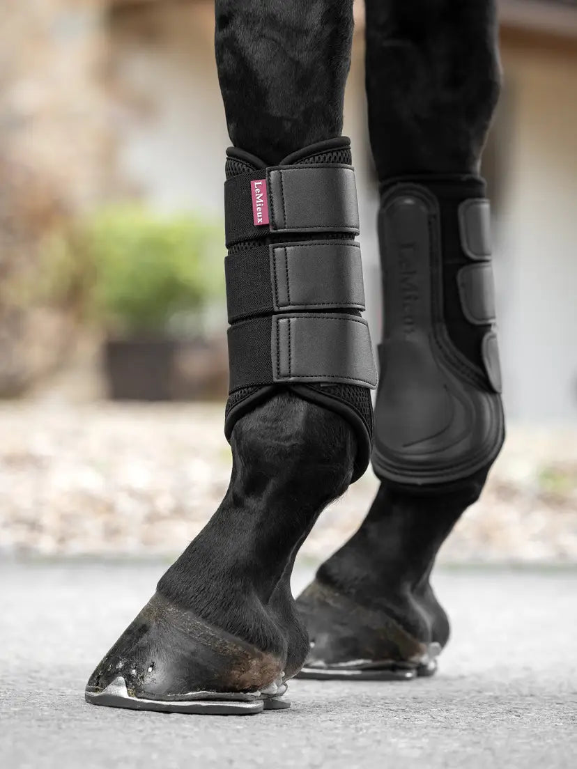 LeMieux Mesh Brushing Boots - Black