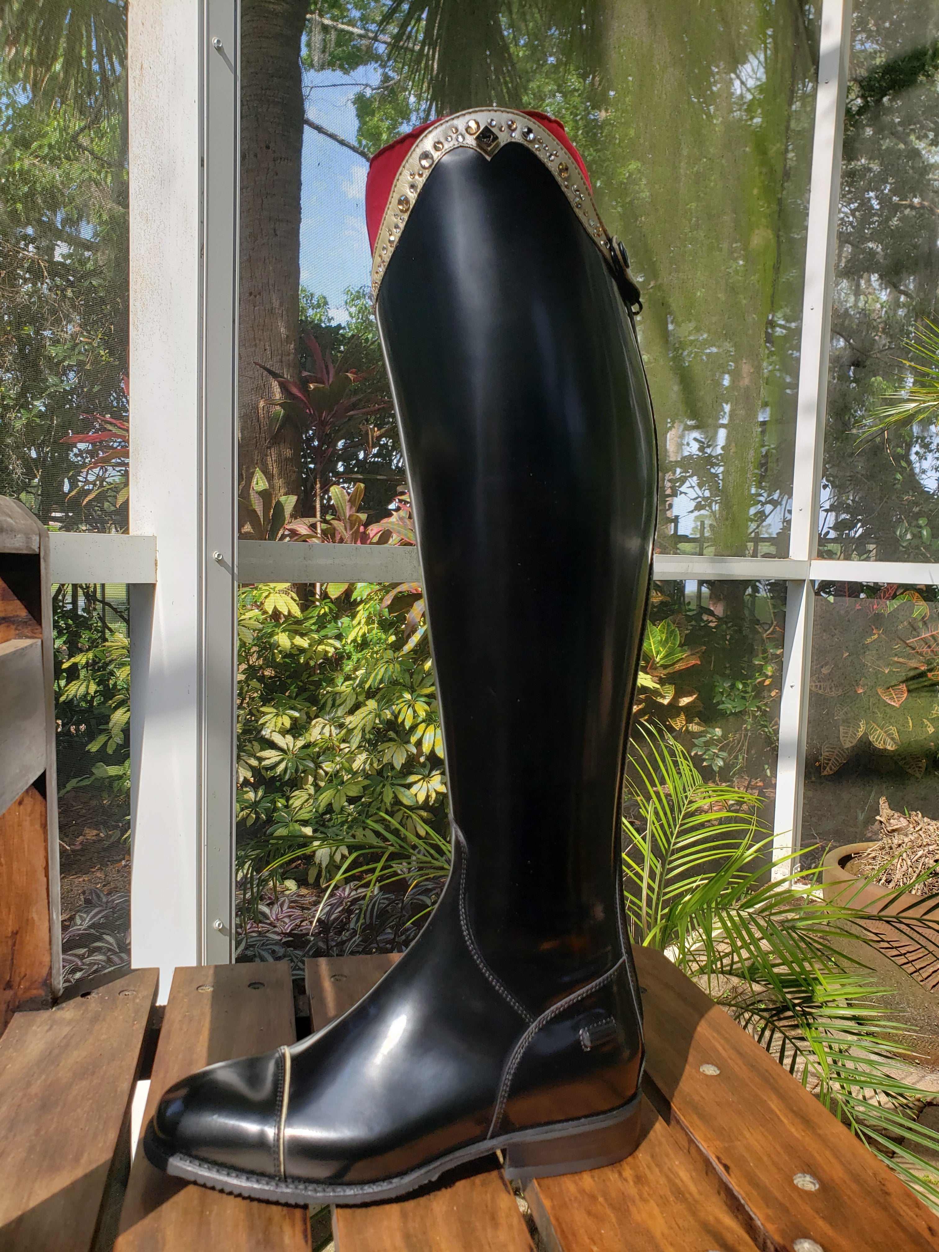 DeNiro S2601 Tall boot Rondine jeweled top