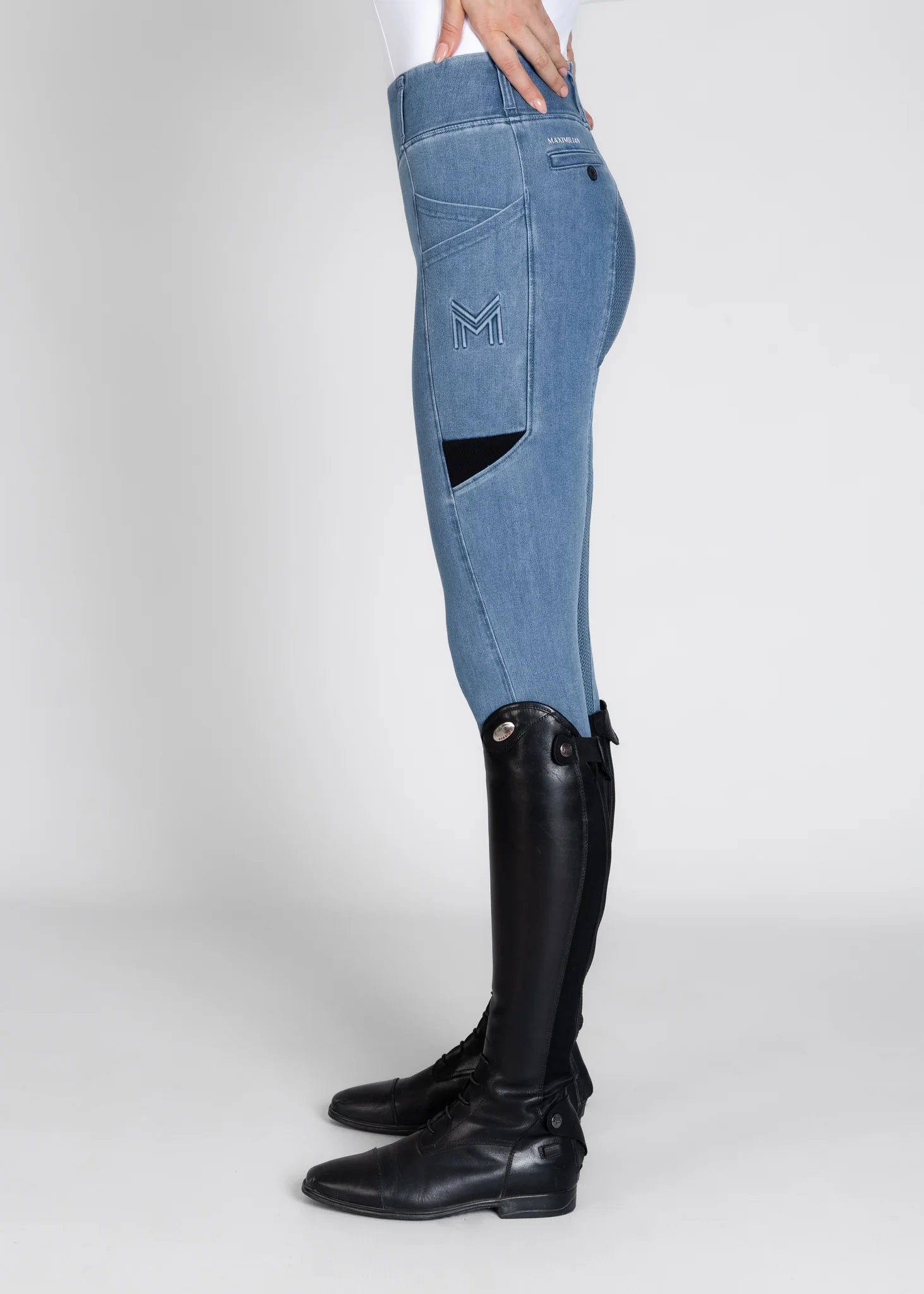 Maximilian Equestrian Tech Riding Leggings - Denim