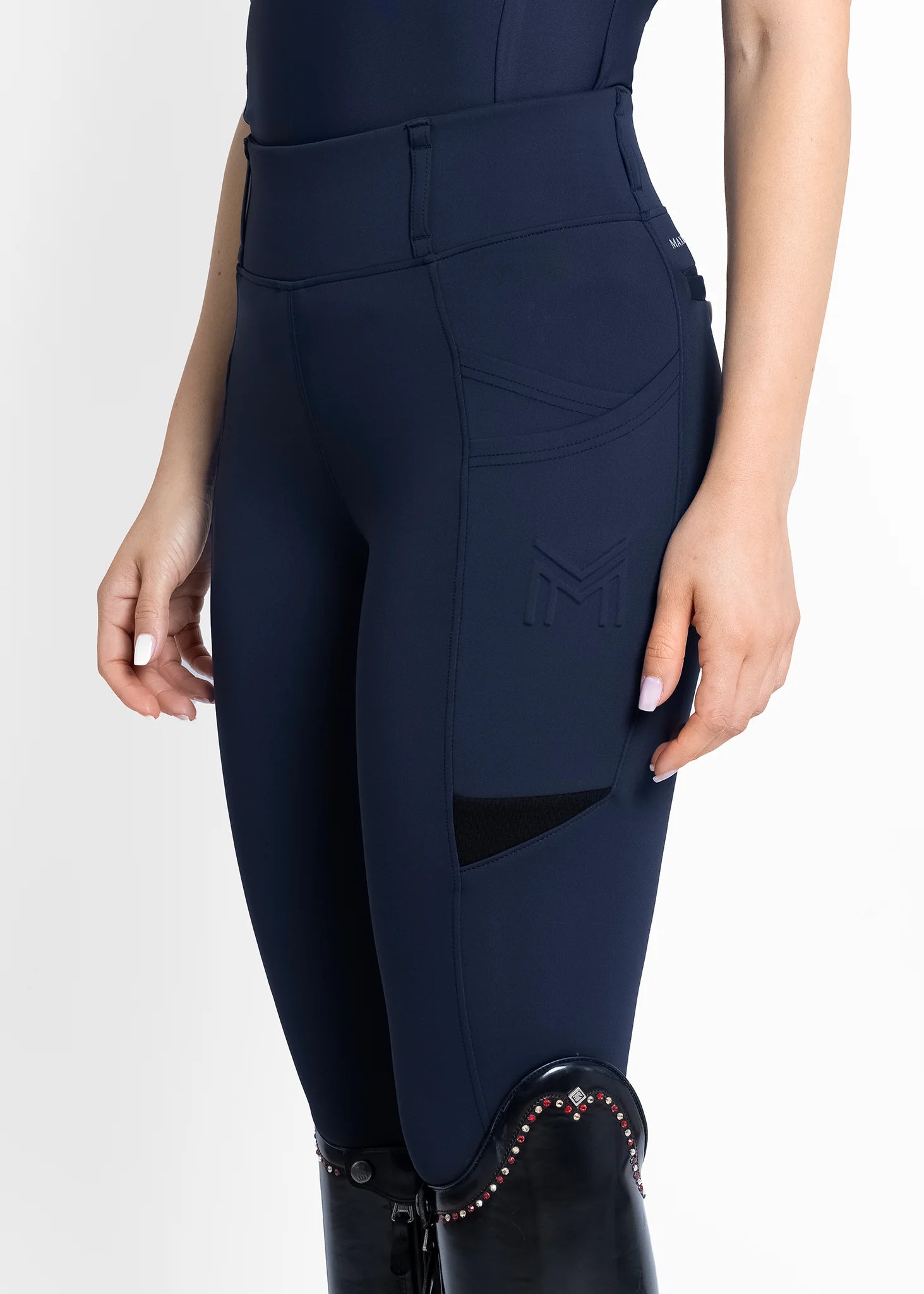 Maximilian Equestrian Tech Riding Leggings - Navy