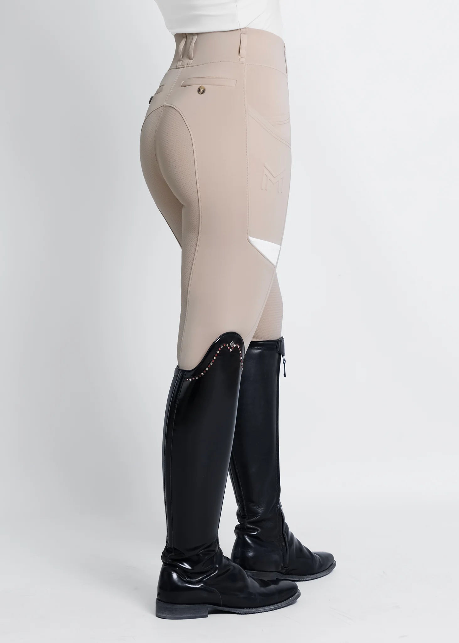 Maximilian Equestrian Tech Riding Leggings - Beige