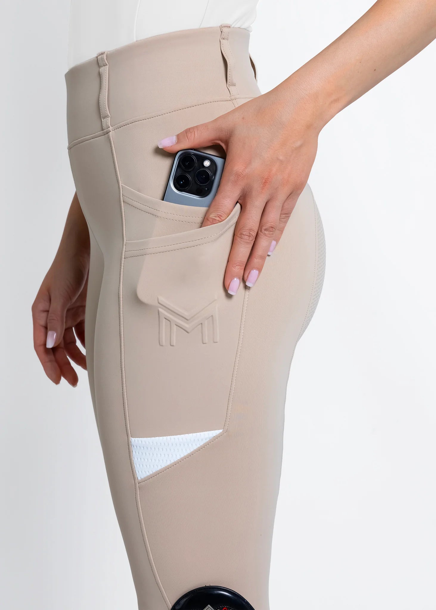 Maximilian Equestrian Tech Riding Leggings - Beige