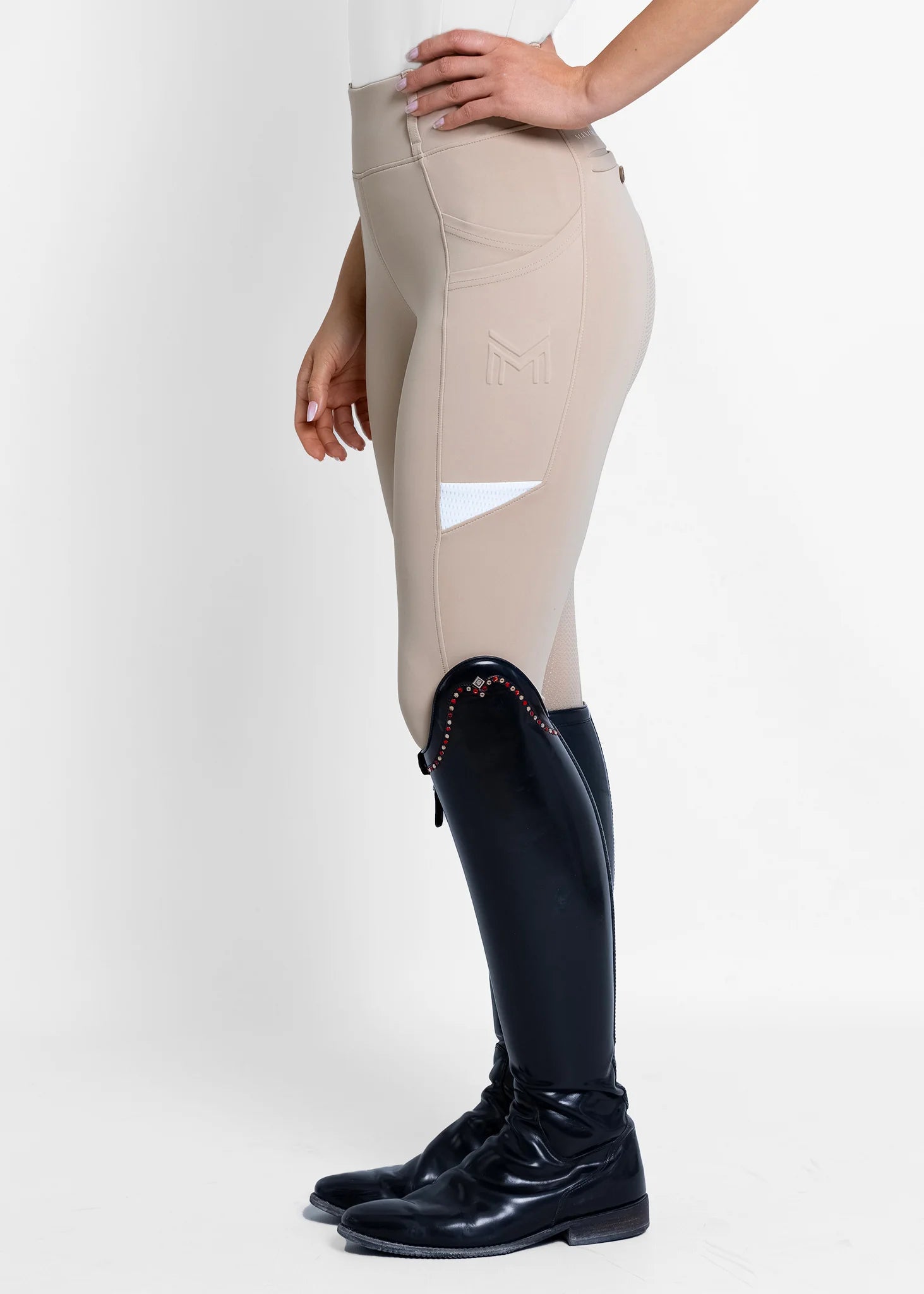 Maximilian Equestrian Tech Riding Leggings - Beige