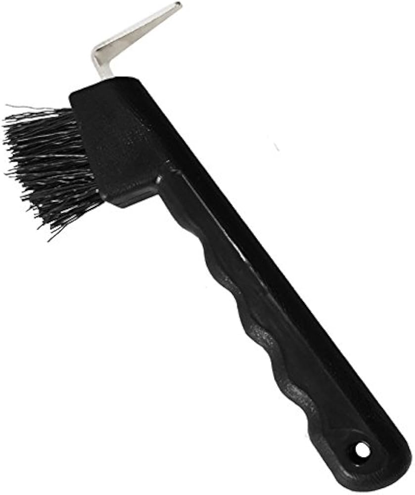Jack's Hoof Pick with Brush Handle Neon