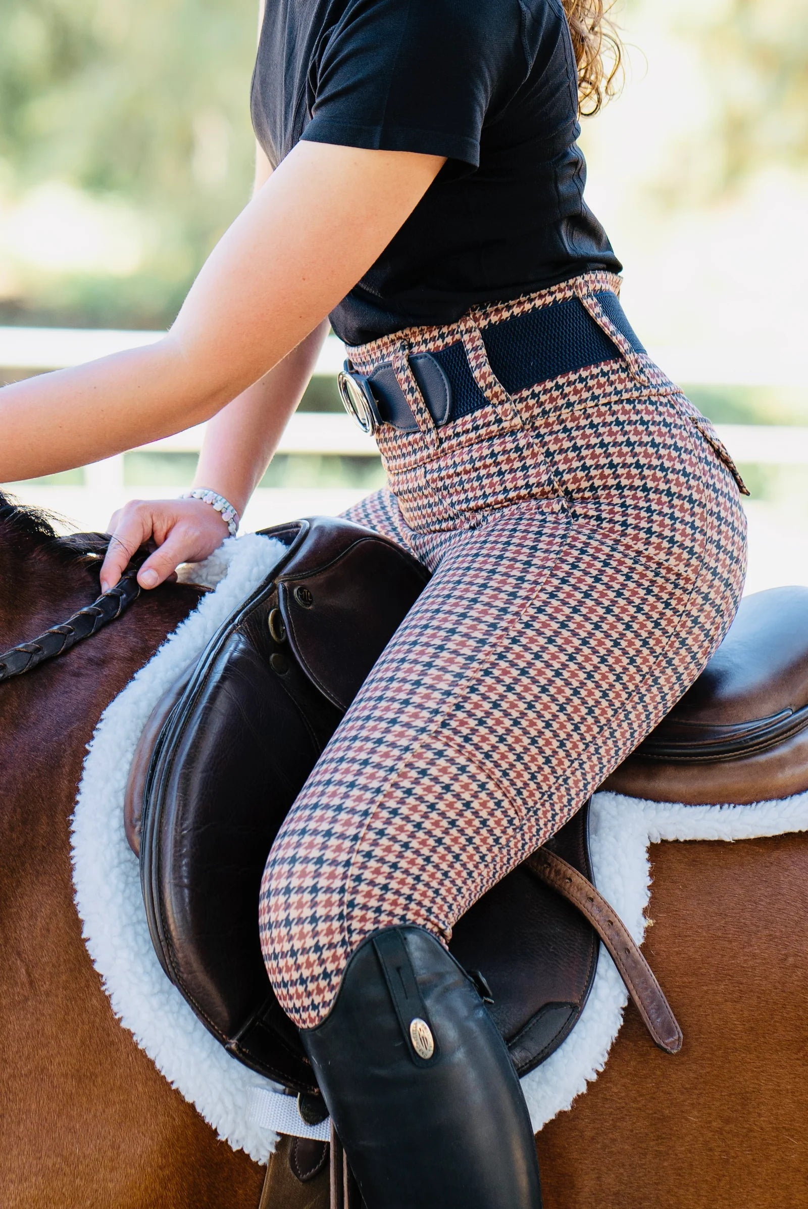 Canter Culture Athletic Breech English Houndstooth