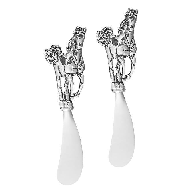 2-Piece Horse Zinc Cheese Spreader