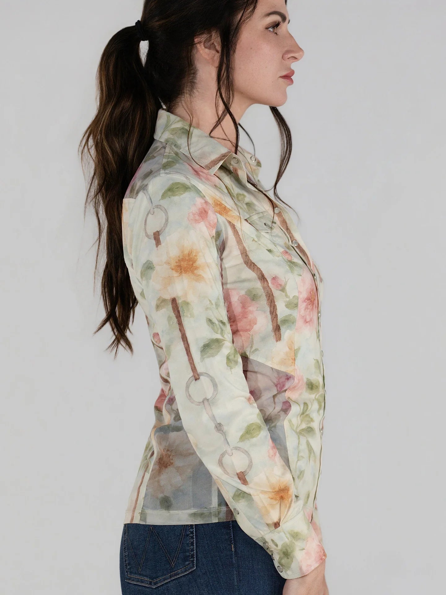 Dapplebay Western Riding Top - Vintage Floral