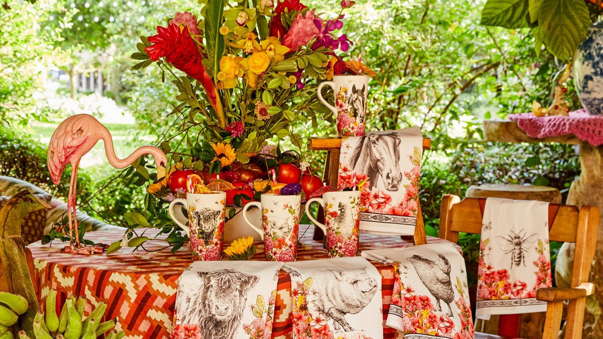 Rocky the Horse Floral Coffee & Tea Travel Mug with Lid
