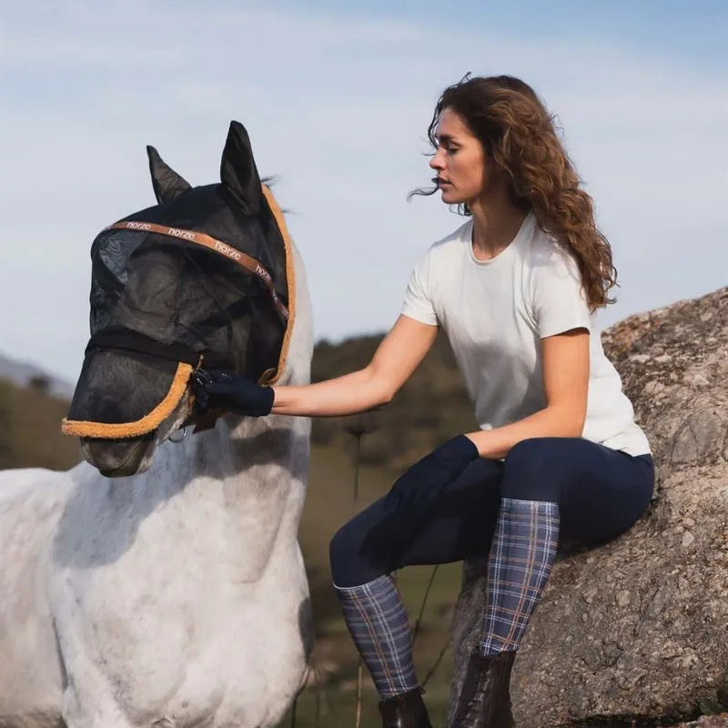 Horze Wire Framed Fly Mask Tan
