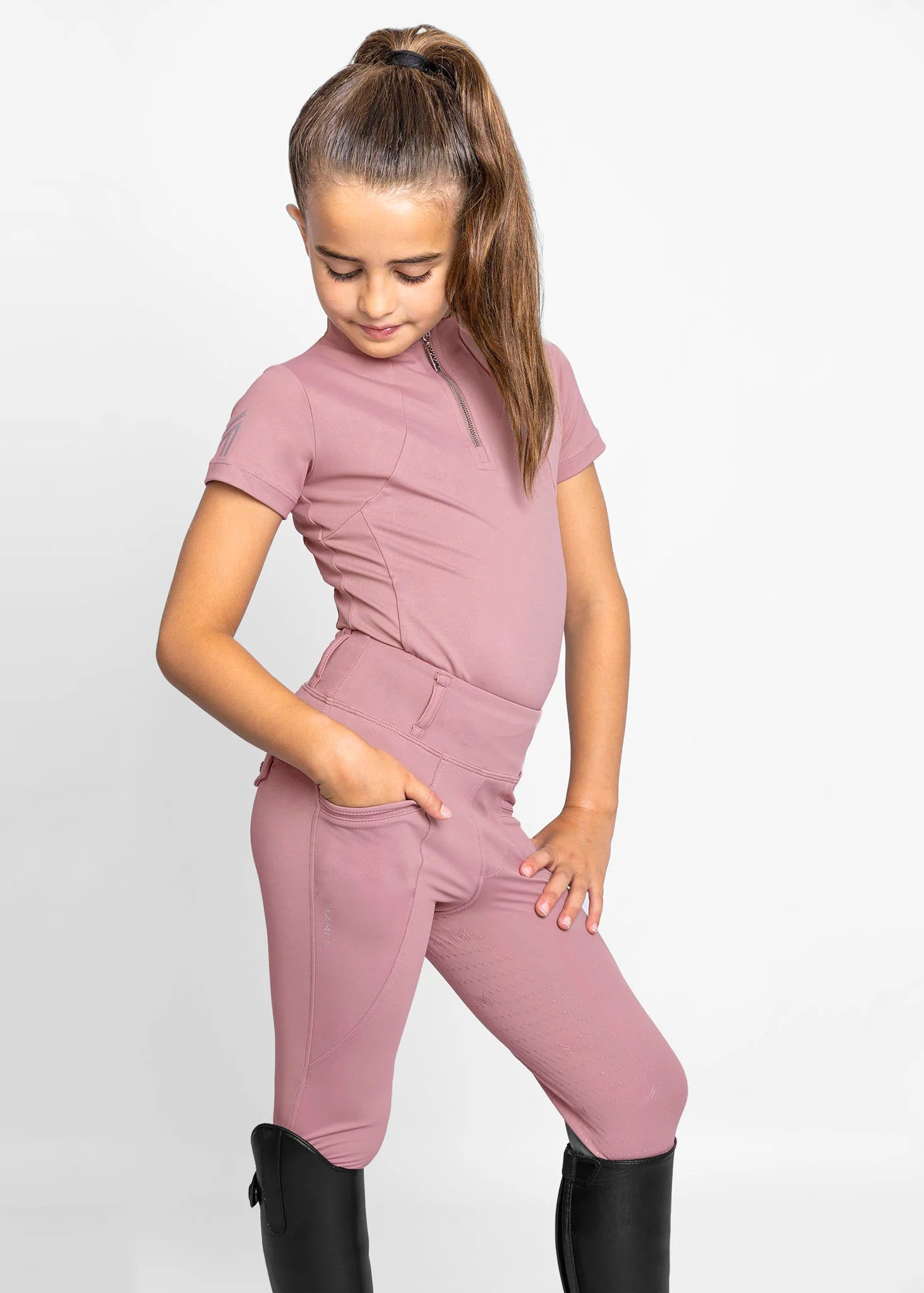 Maximilian Young Rider Pro Riding Leggings Rose Taupe