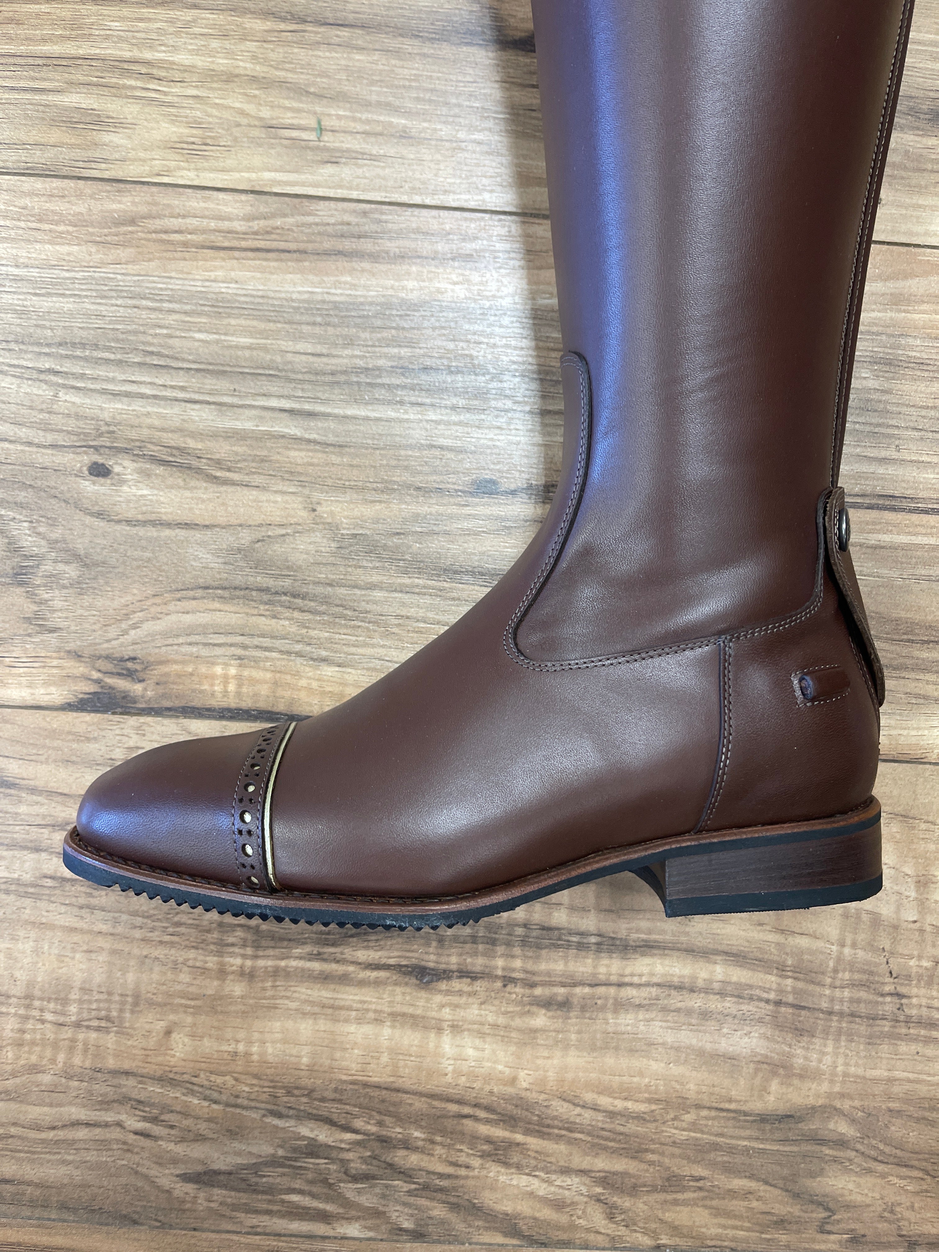 Deniro Custom Brown / Gold Underlay Boot