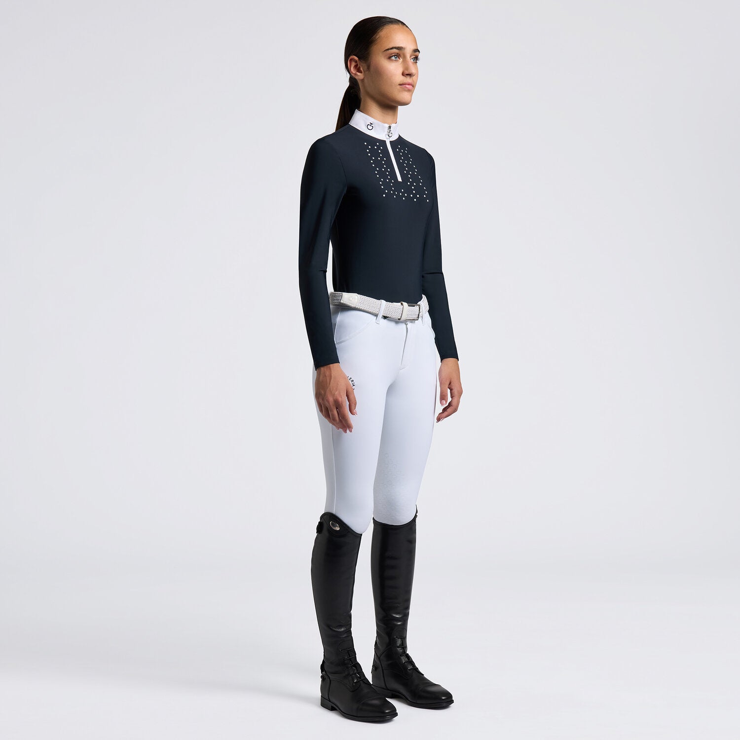 CT Jersey LS Zip Competition Shirt Navy 12