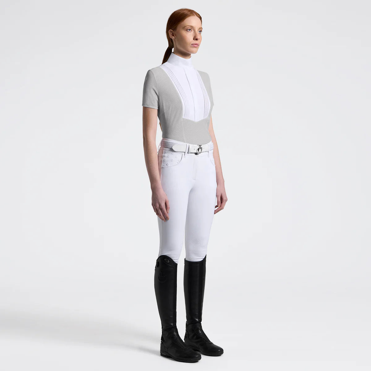 Cavalleria Toscana Women's American Short-Sleeve Competition Shirt - Belgian Block