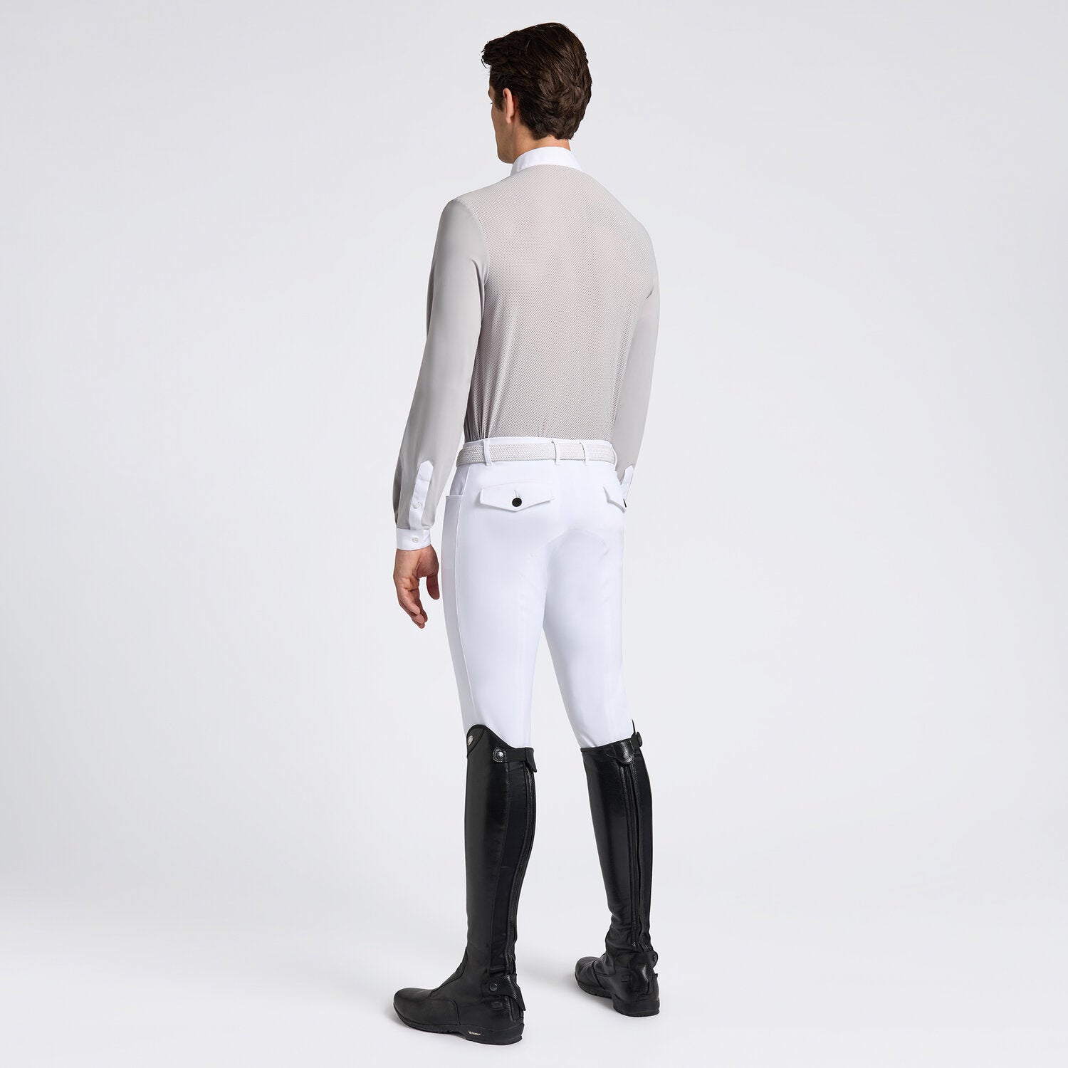 CT Mens Jersey LS Competition Shirt w Perforated Pocket Grey 39