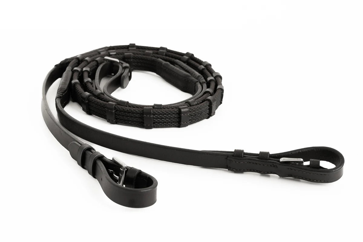 Correct Connect Sure Grip Rubber Rein 1" Hand Stop - Black