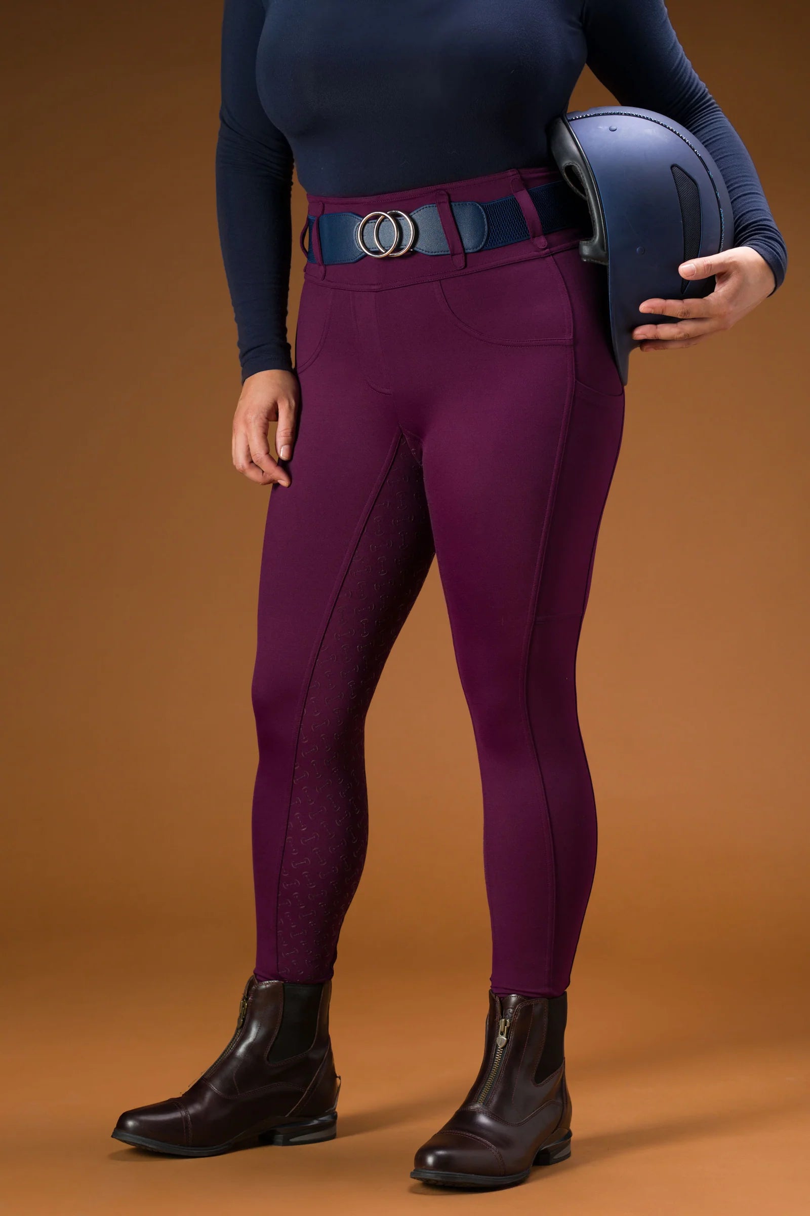 Canter Culture Athletic Breech Purple Rein
