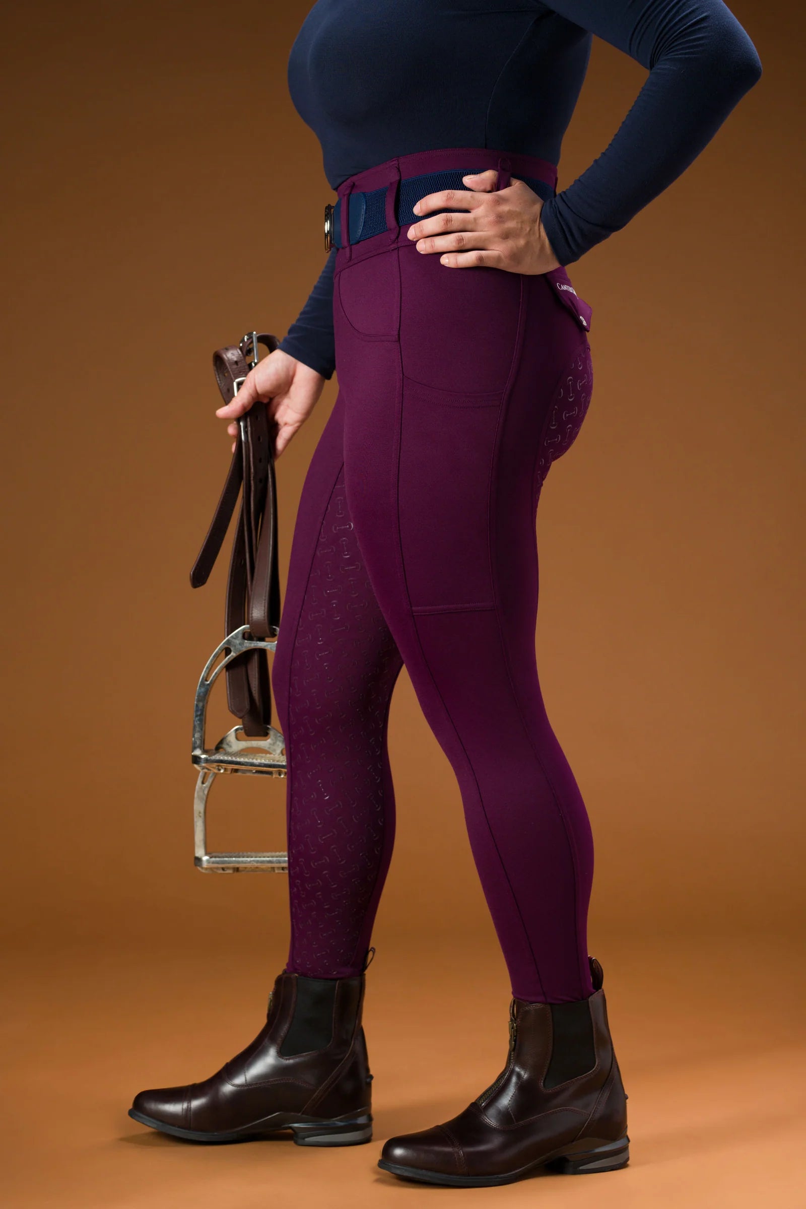 Canter Culture Athletic Breech Purple Rein