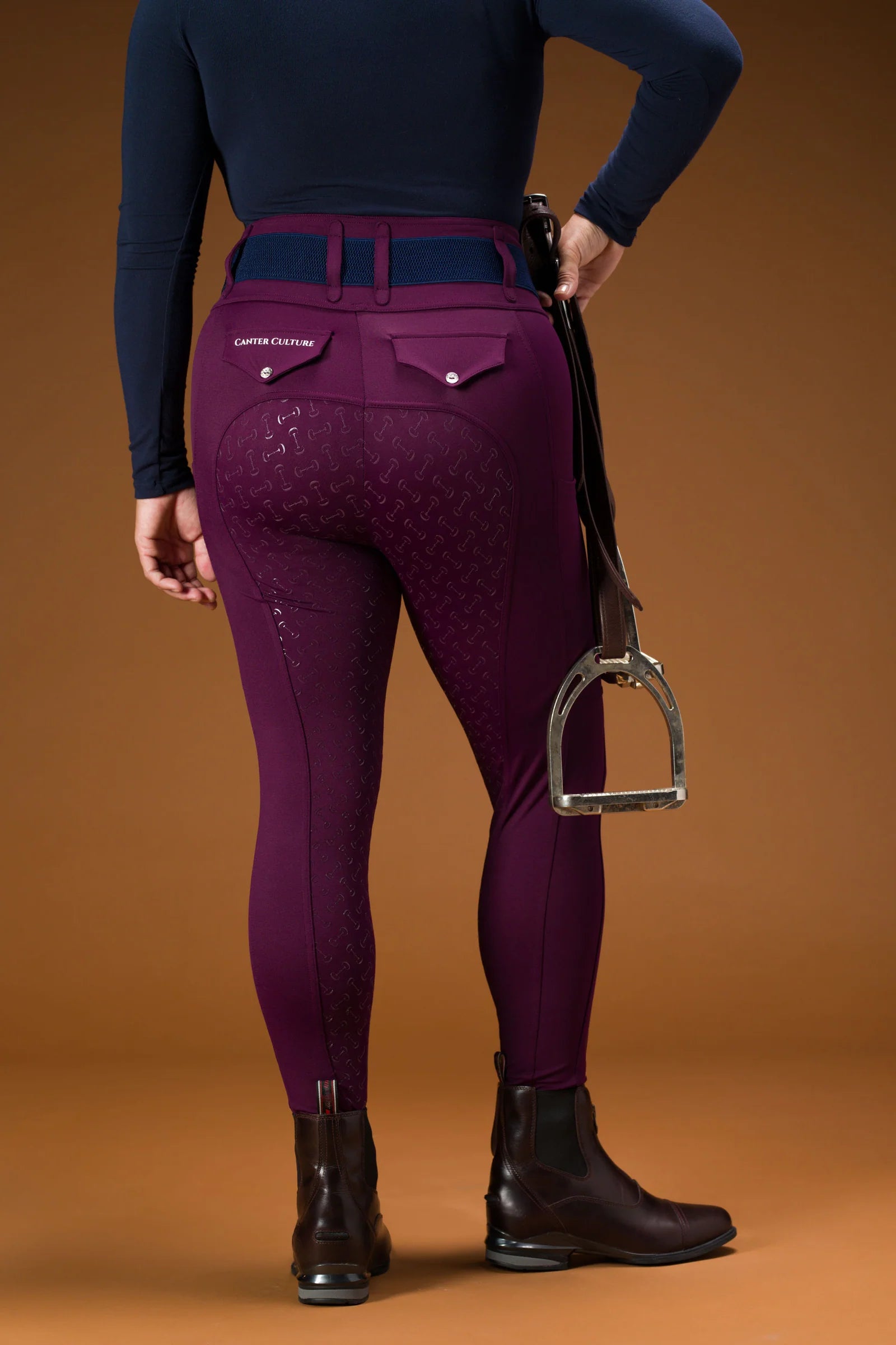Canter Culture Athletic Breech Purple Rein