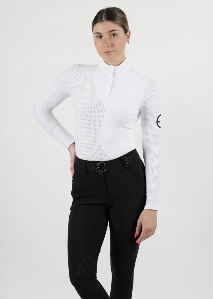 Equestrian Club Lenna Show Shirt - White