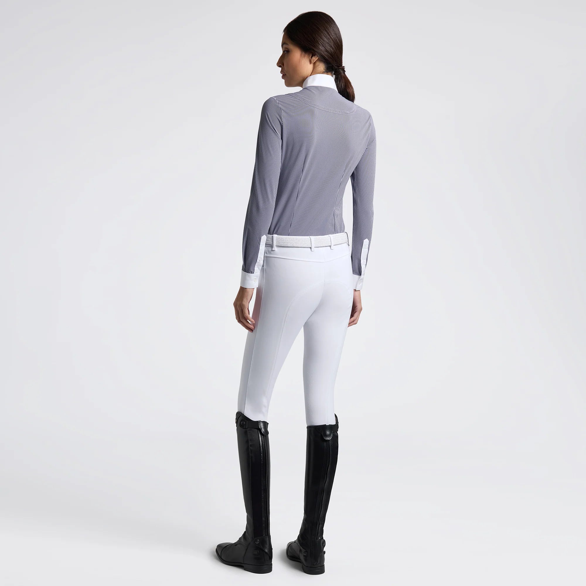 Cavalleria Toscana Long Sleeve Stripes Competition Shirt S