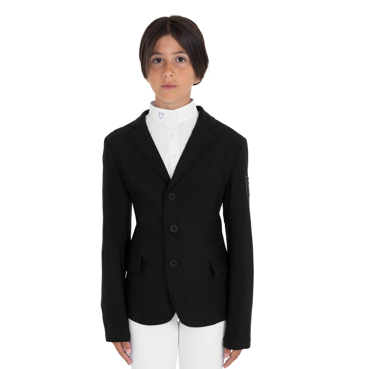Equestro Kids' Girasol Competition Riding Jacket - Black