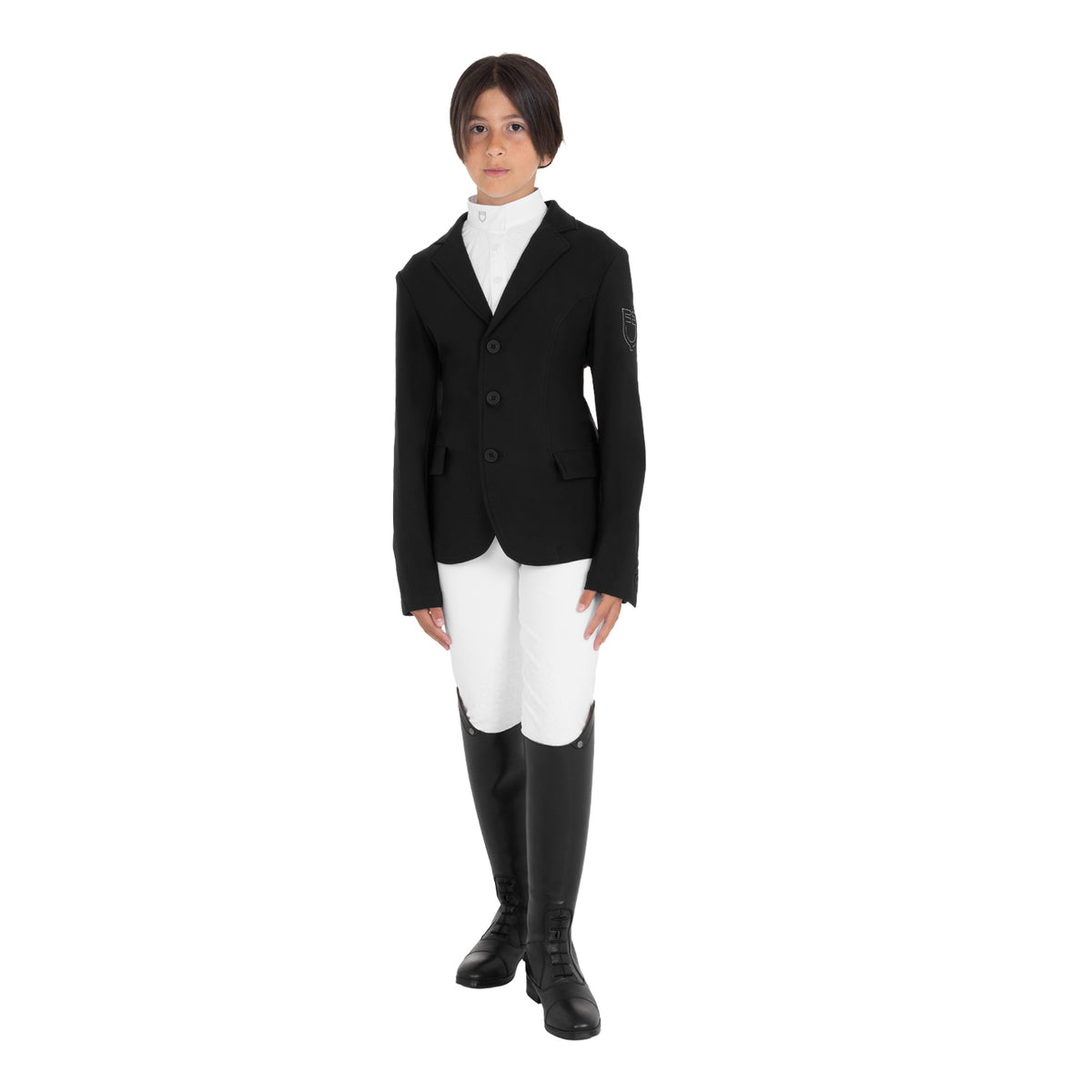 Equestro Kids' Girasol Competition Riding Jacket - Black