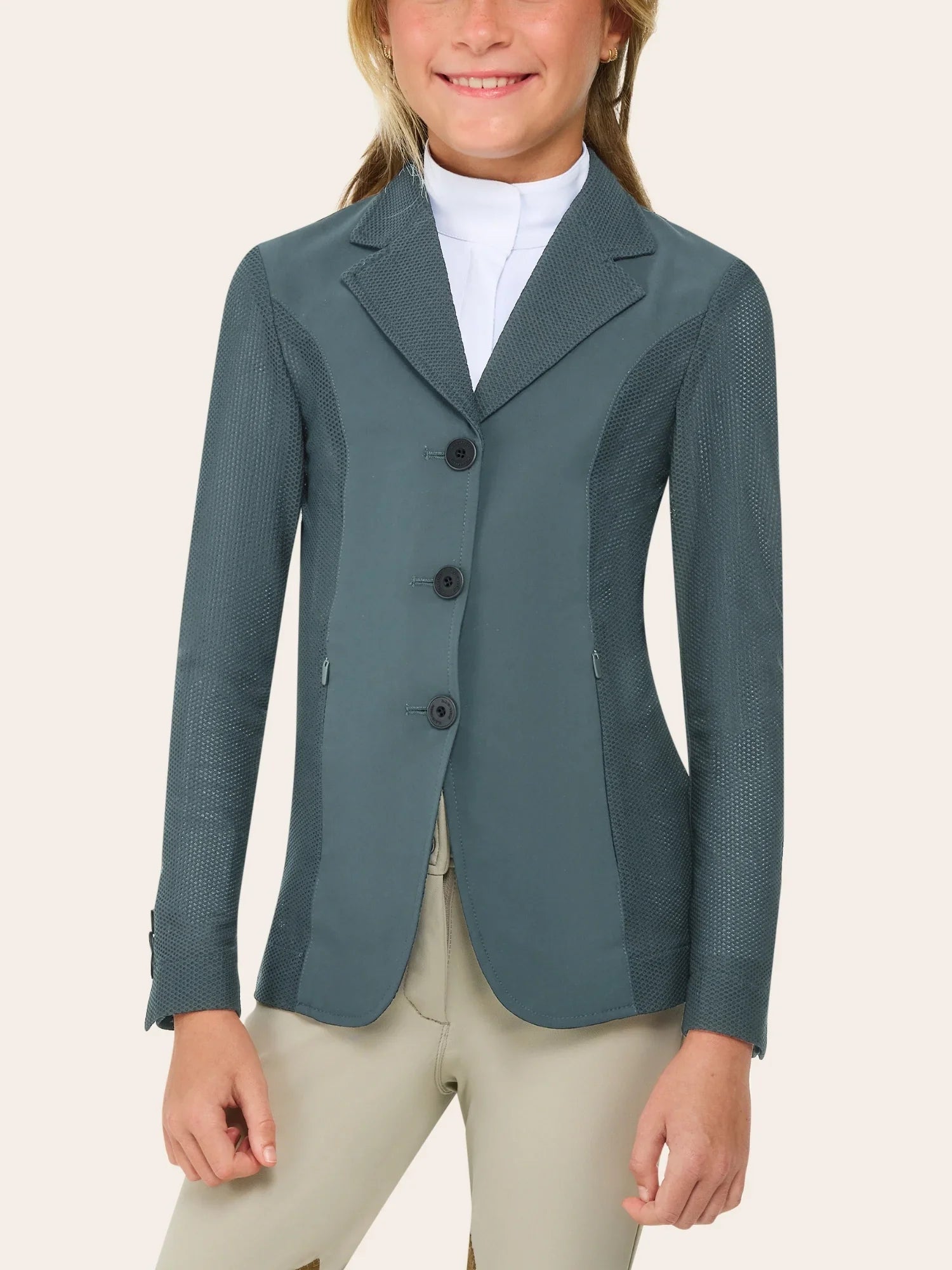 RJ Classics Girls Harmony Jr Mesh Show Coat Sea Slate
