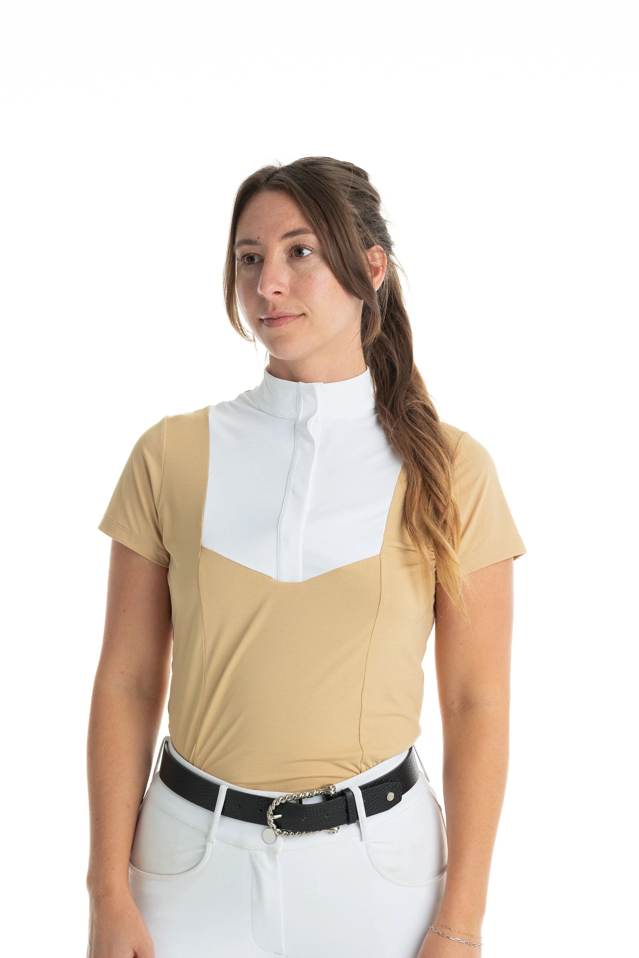 Hannah Childs Lauryn Short Sleeve Show Shirt Latte