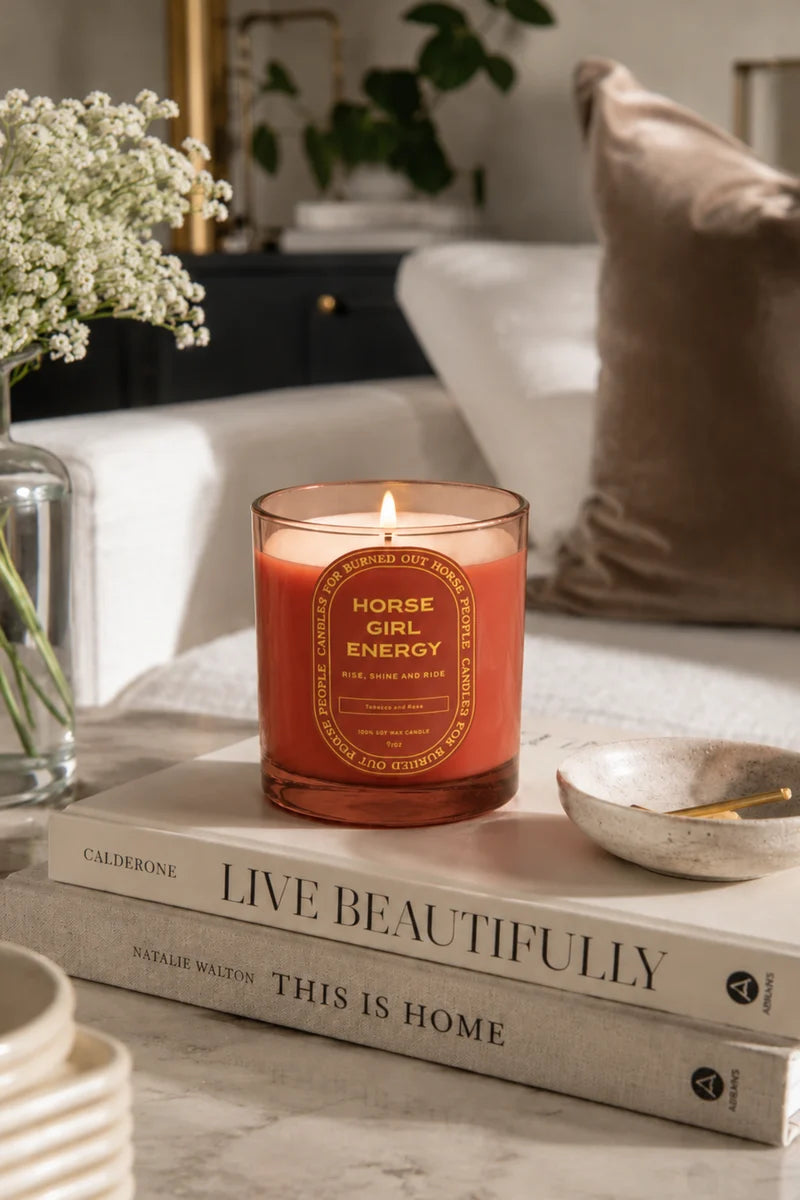 Horse Girl Energy Candle - Tobacco And Rose