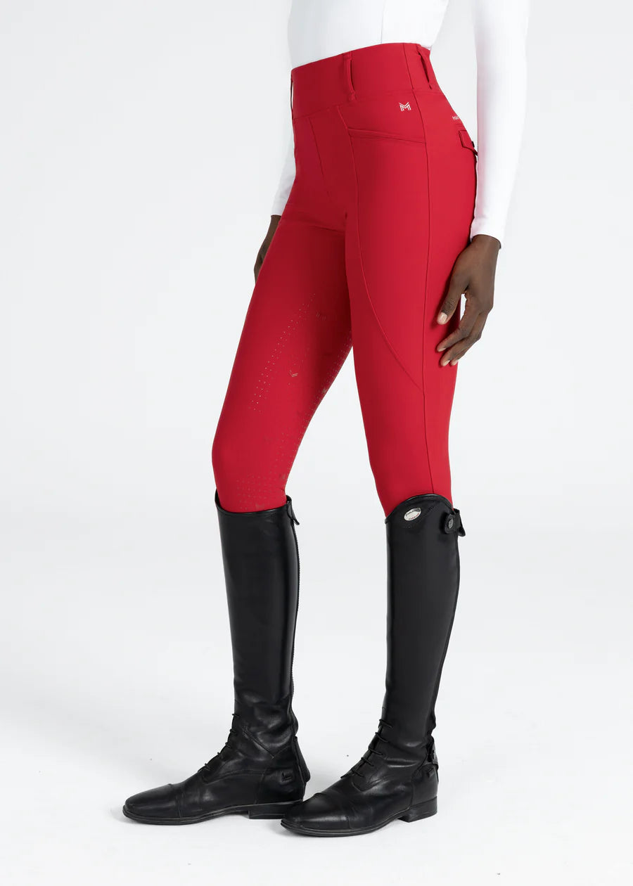 Maximillian Pro Riding Leggings Full Grip - Grenadine