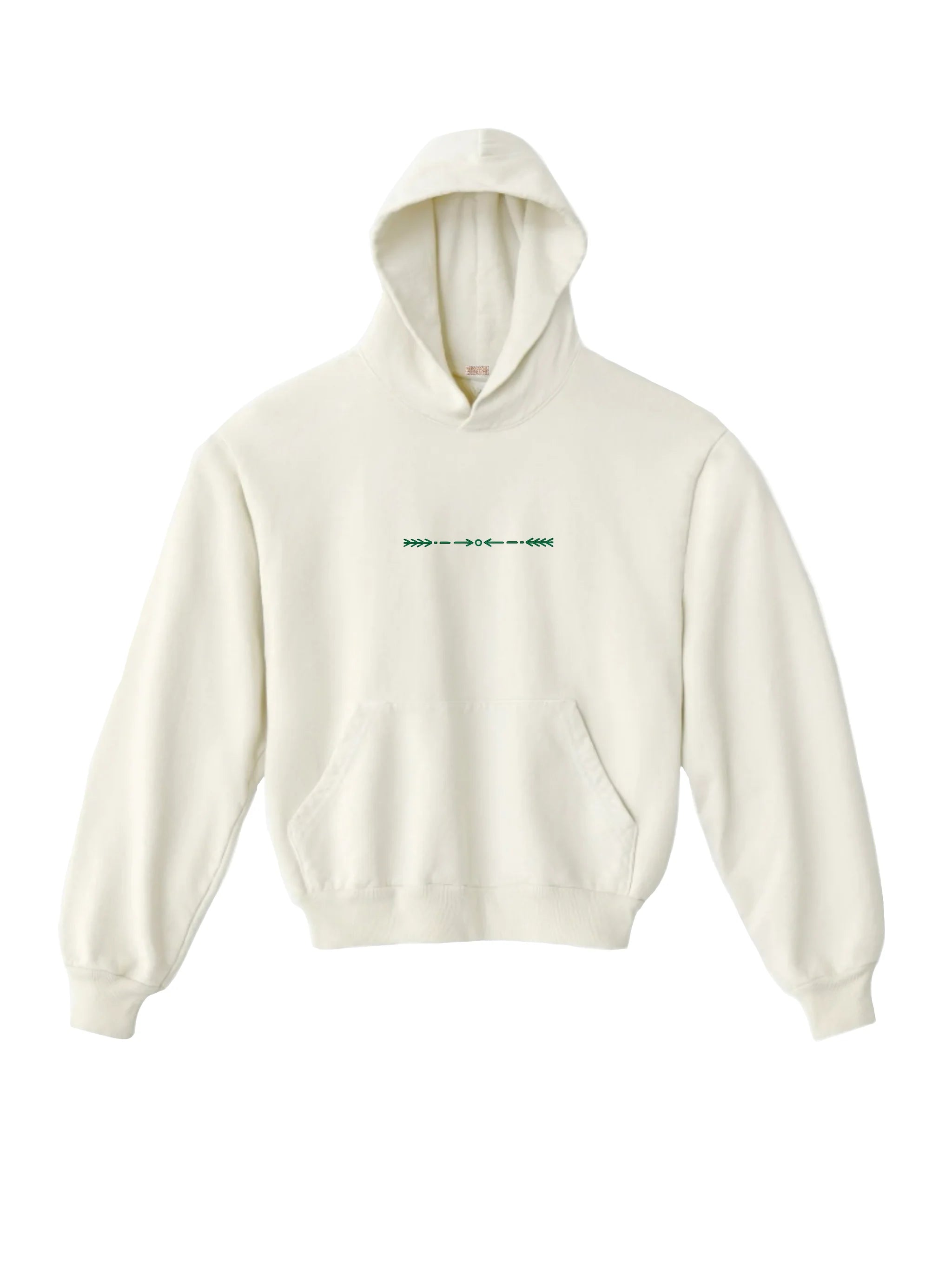 Inward Arrows Western Hoodie Bone