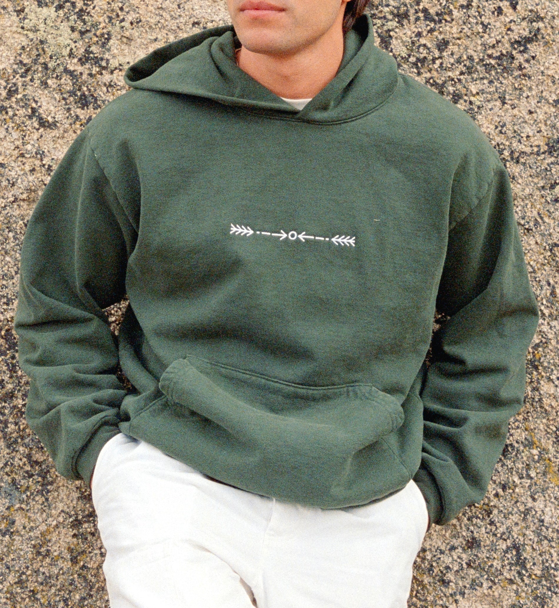 Inward Arrows Western Hoodie Pine