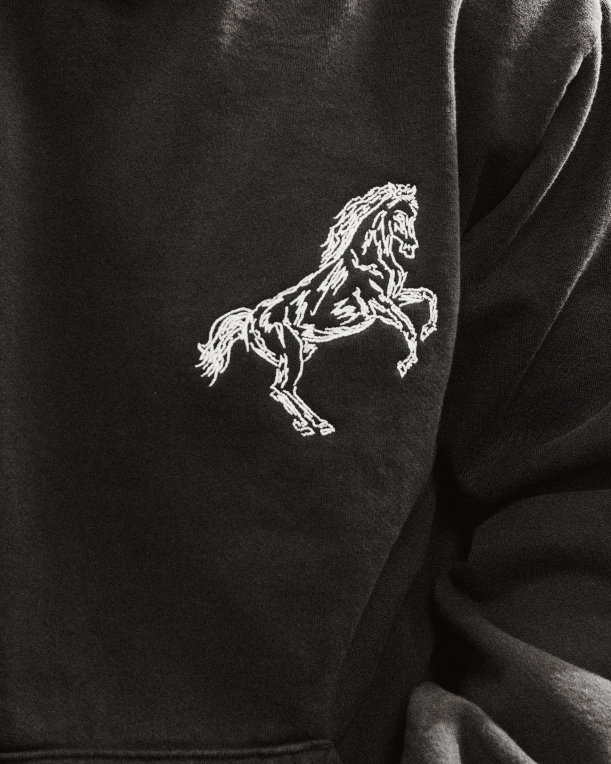 Inward Arrows Western Hoodie Charcoal