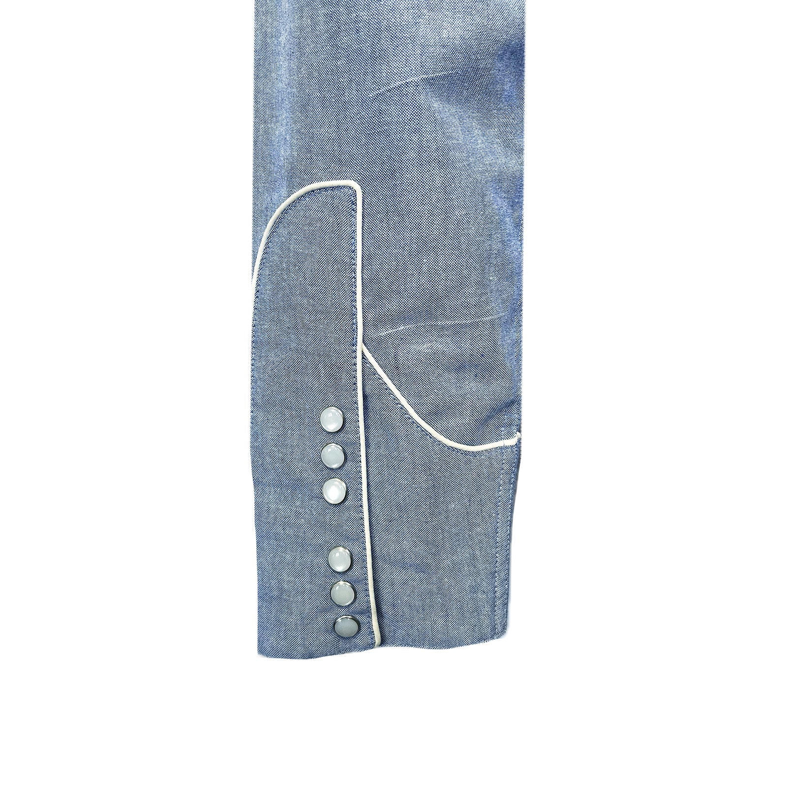 Rockmount Ranch Wear Women's Vintage Blue Floral Embroidered Western Shirt