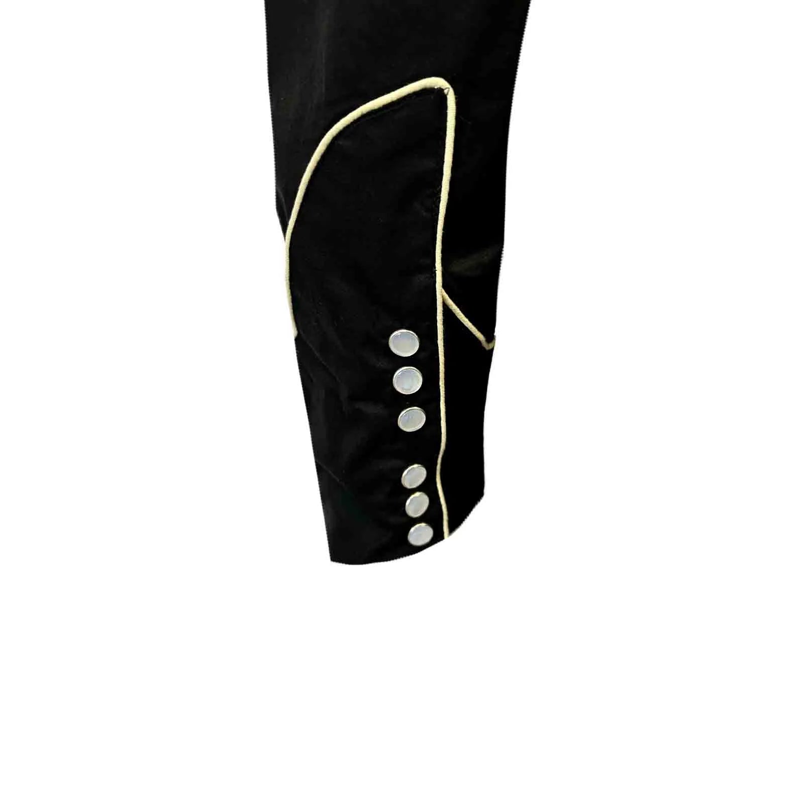 Rockmount Ranch Wear Men's Vintage Solid Black Western Shirt with Piped Lightning Yokes