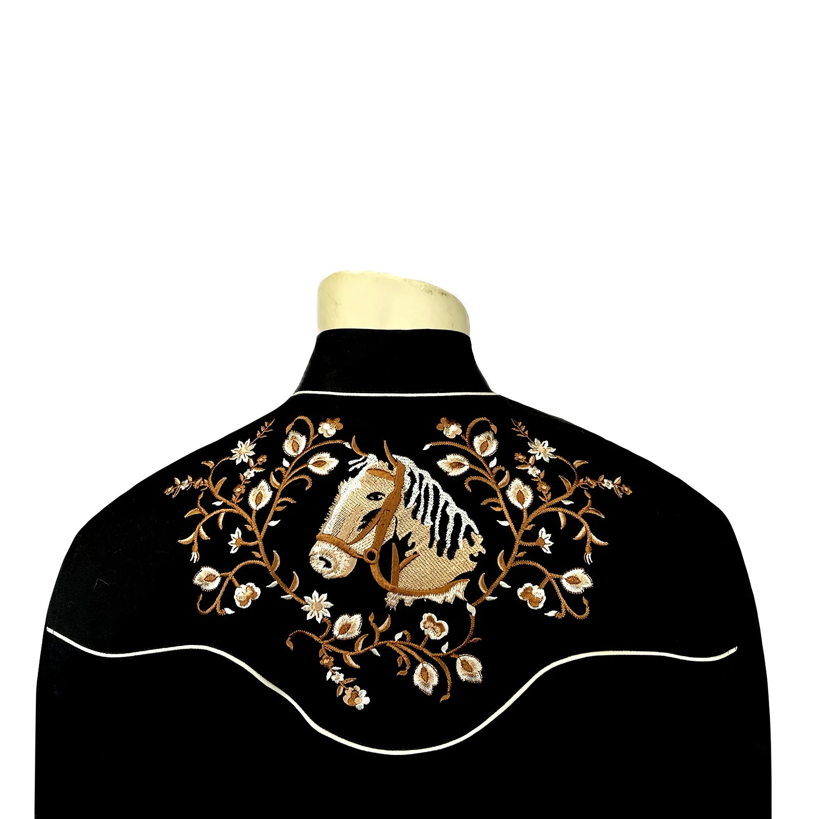 Rockmount Ranch Wear Men’s Vintage Horsehead & Floral Embroidered Western Shirt