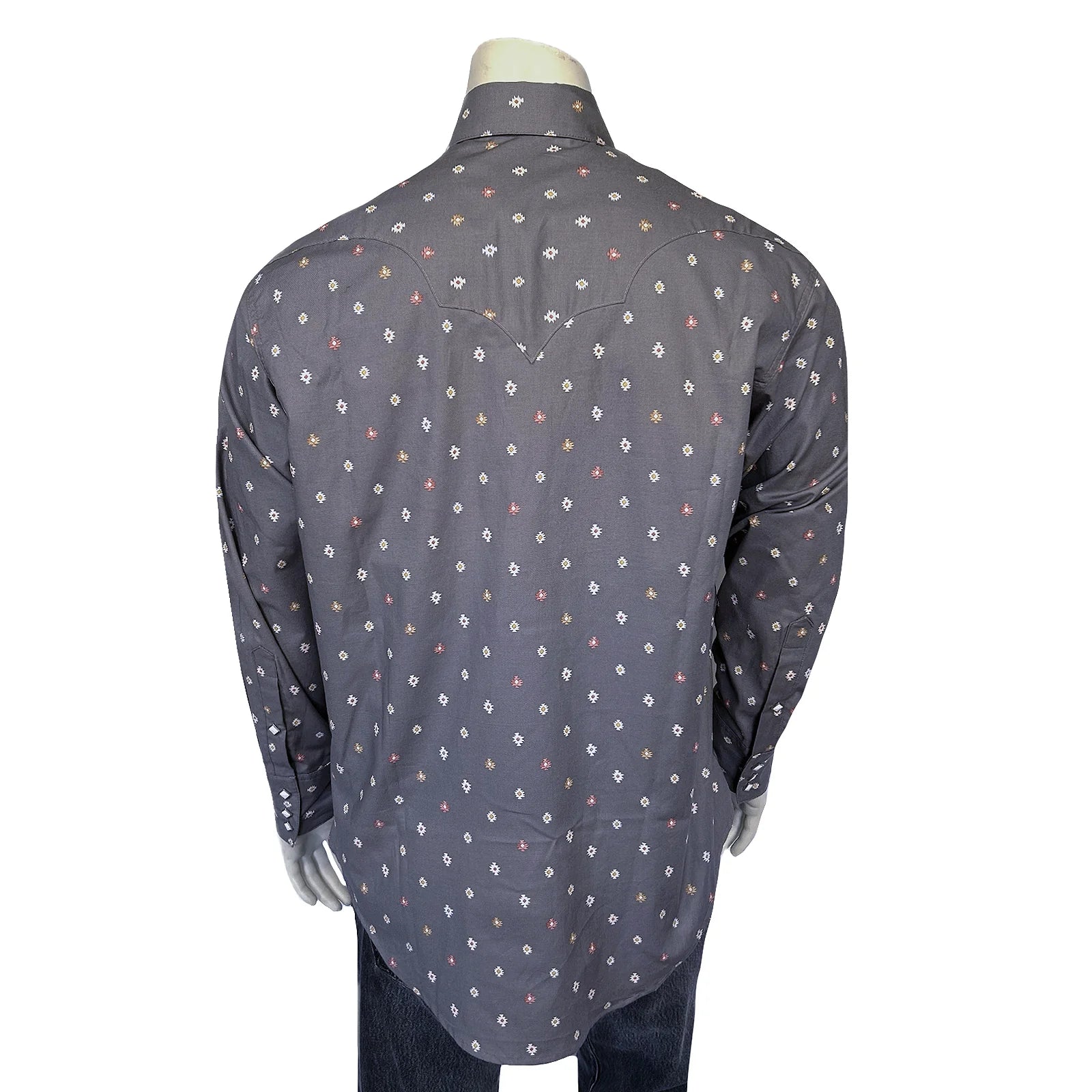 Rockmount Ranch Wear Men's Greige Native Print Western Shirt