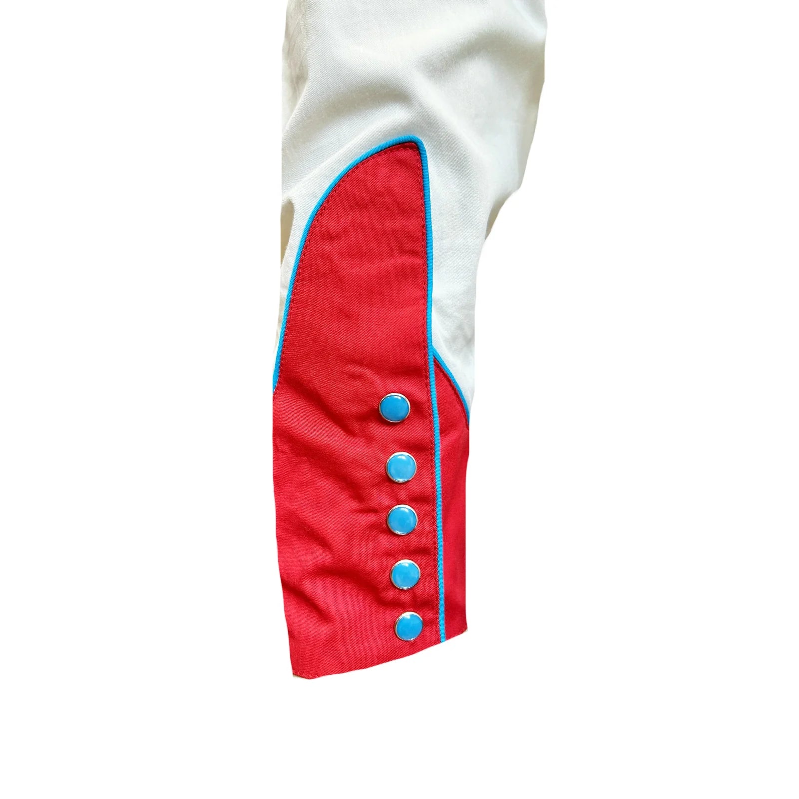 Rockmount Ranch Wear Men's Vintage Red Cactus & Stars Chain Stitch Embroidered Western Shirt