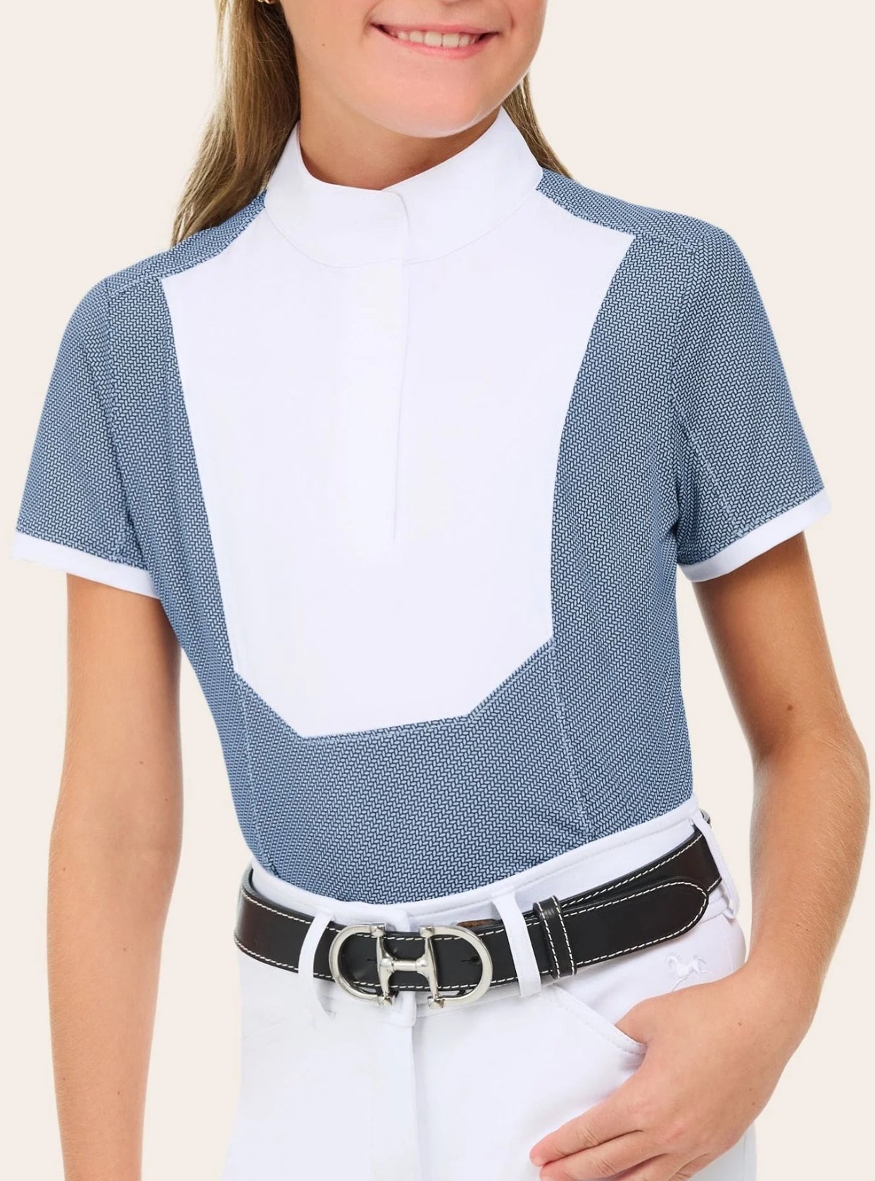 RJ Classics Tessa Jr Show Shirt Blue Petal Dots